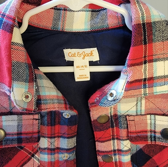 Flannel Plaid kids jacket - Picture 2 of 3
